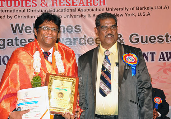 Bro Andrew Richard bags 2 International Awards by Christian Leadership university & seminary , New York, U.S.A