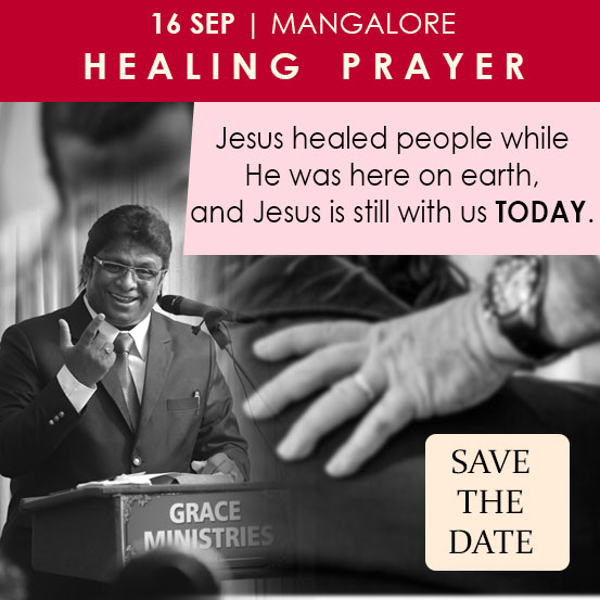 Grace Ministry Mangalore organizes Healing Prayer at Kankanady. Powerful prayers for Healing by Bro Andrew Richard. Get Ready for your Healing.