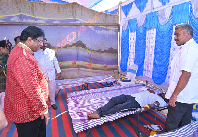 Grace Ministry organises Free Blood Donation and Medical camps with OrbSky Hospital in Bangalore with the inauguration of the Mega prayer centre at Budigere.  Hundreds benefited from free blood donation and medical tests.