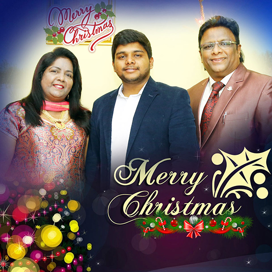 Bro Andrew Richard and family wishing you all Happy Christmas - 2016. Let the spirit of Christmas warm your home with love, joy and peace. Have a blessed Christmas!