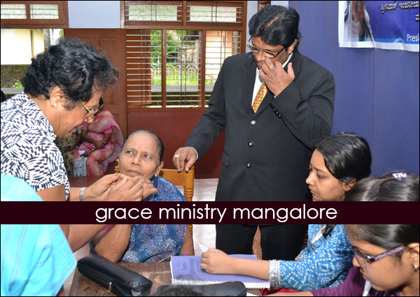 Grace Ministry Mangalore organized a free eye check-up and free spectacles distribution camp at Valachil, Mangalore.