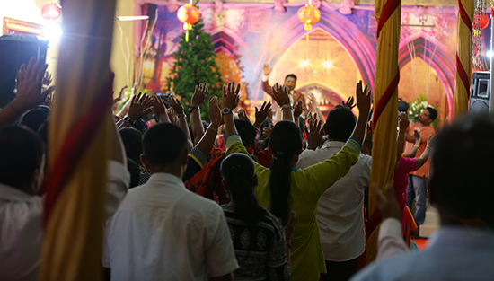 Grace Ministry celebrates Christmas 2016 with grandeur at prayer center, valachil, Mangalore. People thronged to celebrate Christmas with pomp & purity.