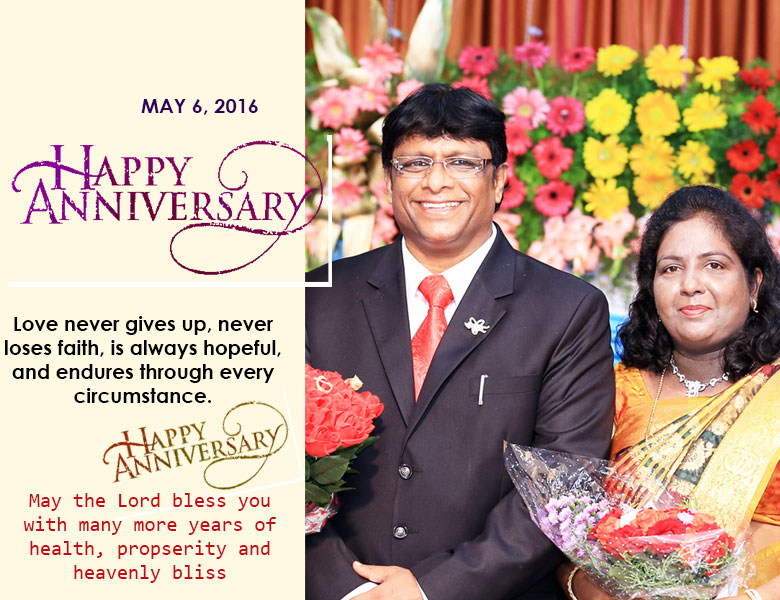 happy wedding anniversary of Bro andrew and sis hanna