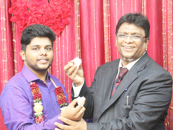 Isaac Richard son of Bro Andrew Richard celebrates his 24th Birthday in a grandeur way at Grace Ministry Prayer Hall in Mangaluru here on June 16, 2017 