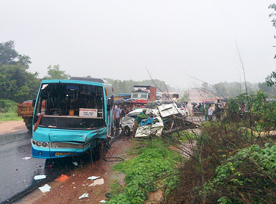 Grace Ministry Bro Andrew offered special prayers on Tuesday for eight children who were killed in a horrific road accident at Kundupara