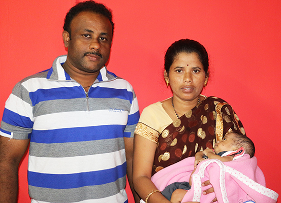 Miracle baby born in Mangalore after prayers at Grace Ministry Mangalore amidst complications. Blessed with healthy baby by Sis Hanna Richard's prophecy. 