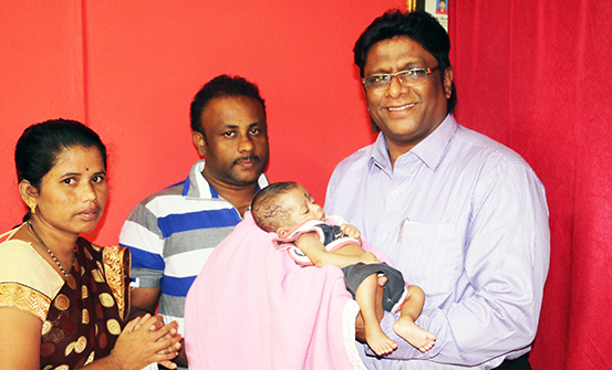 Miracle baby born in Mangalore after prayers at Grace Ministry Mangalore amidst complications. Blessed with healthy baby by Sis Hanna Richard's prophecy. 