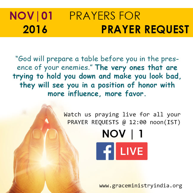 Send your prayer request and receive your miracle now. Bro Andrew and team will make special prayers for all your prayer request in Mangalore prayer house. 