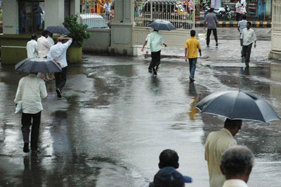 It rained in almost all parts of the city. Lightening and thunders are being witnessed throughout the city.  People rejoicing and students dancing with joy could be seen and the temperature has come down slightly.