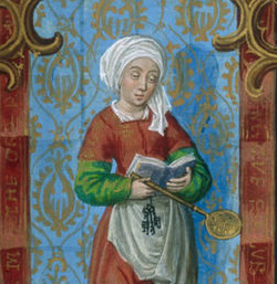 St Martha who was born in Isreal is a biblical figure described in the Gospels of Luke and John. she is described as living in the village of Bethany near Jerusalem. She was witness to Jesus' resurrection.